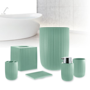 Mint Green And Grey Bathroom Accessories ??? Rispa